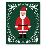 Jolly Santa Claus Snowflakes Area Rug