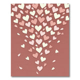 Cascading Pink Hearts Area Rug
