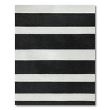 Bold Black White Striped No. 17 Area Rug