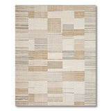 Geometric Modern Beige Neutral Geometric Block Area Rug
