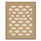 Cream Tan Lattice Geometric Area Rug
