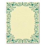 Teal Floral Ornate Border Area Rug
