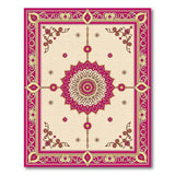 Traditional Persian Pink Mandala Persian Area Rug