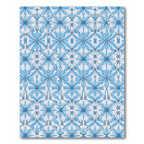 Blue Starflower Floral Pattern Area Rug