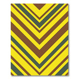 Bold Yellow Chevron Striped Area Rug