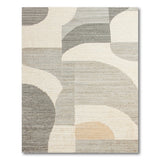 Modern Grey Abstract Geometric Area Rug