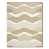 Beige Wavy Abstract Coastal Area Rug