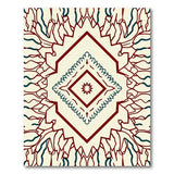 Red Blue Geometric Heritage Tribal Rug