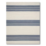 Navy and Cream Striped Coastal Area Rug