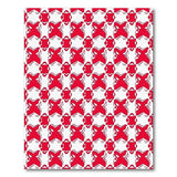 Red Bold Red Geometric X-Pattern Area Rug