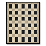 Black Beige Checkered Farmhouse Area Rug