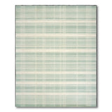 Teal and Ivory Plaid Woven Area Rug