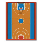 Multi-color and Patterns Basketball Court Area Rug