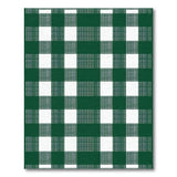 Rustic Green Gingham Checkered Area Rug