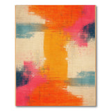 Vibrant Brushstroke Orange Multi-Color Area Rug