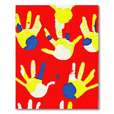 Playful Handprint Kids Area Rug