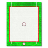 Green Green Baseball Field Area Rug