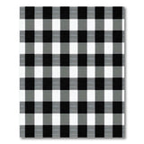 Rustic Farmhouse Classic Black White Gingham Check Area Rug