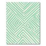 Mint Green Chevron Geometric Area Rug