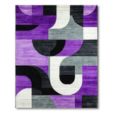 Purple Geometric Modern No. 2 Area Rug