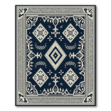Heritage Tribal Navy Blue Heritage Tribal Area Rug