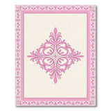 Pink Floral Medallion Area Rug