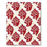Red Maple Leaf Diagonal Print Area Rug