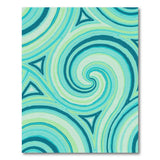 Geometric Modern Blue and Teal Swirl Geometric Area Rug