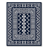 Navy Blue Intricate Heritage Tribal Area Rug