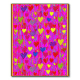 Playful Rainbow Hearts Area Rug