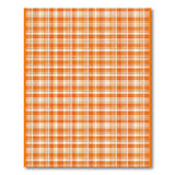 ODIKA Orange and White Checkered Washable Area Rug - Low Pile Non-Slip Modern Plaid Rug
