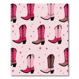 Sparkly Pink Cowboy Boots Pattern Area Rug