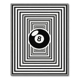 Black White 8-Ball Geometric Area Rug