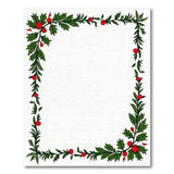 Vintage Holly Leaf Red Berry Border Rug
