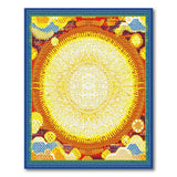 Radiant Sun Mandala Area Rug in Vibrant Yellow