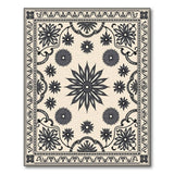 Ornate Floral Beige Area Rug