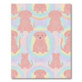 Red Puppy Rainbow Kids Cartoon Area Rug