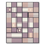 Purple Geometric Patchwork Area Rug