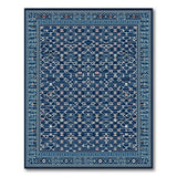 Navy Blue Geometric Persian Area Rug