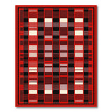 Bold Geometric Modern Bold Red Black Plaid Area Rug