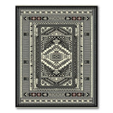 Black and White Geometric Black White Geometric Southwestern Area Rug