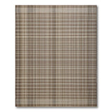 Brown and Tan Geometric Modern Brown Tan Plaid Woven Area Rug