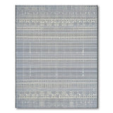 Modern Blue-Grey Geometric Woven Area Rug