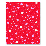 Playful Red Hearts Confetti Area Rug