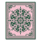 Pink Green Traditional Persian Area Rug