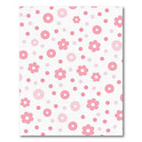 Playful Pink Flower Circle Area Rug