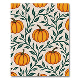 Fruit Pattern Orange Pumpkin Harvest Pattern Area Rug