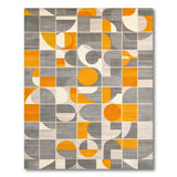 Orange Geometric Modern Area Rug