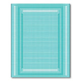 Teal Nested Geometric Frame Area Rug