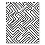 Geometric Modern Bold Black White Maze Geometric Area Rug